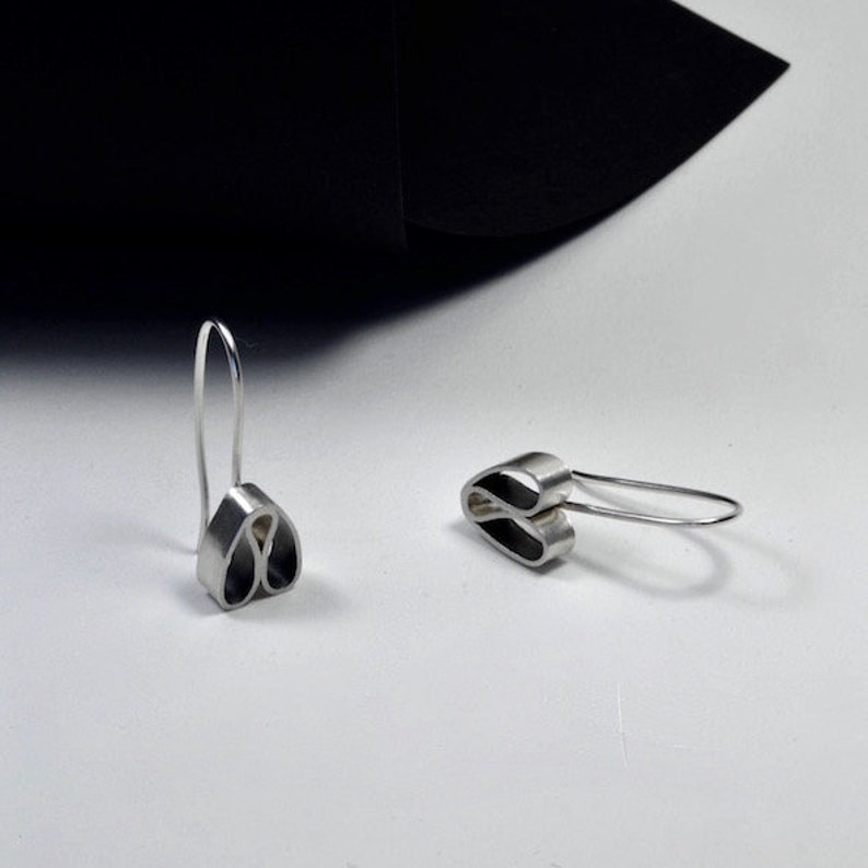 Earrings Jewellery Dangle Earrings Sterling Silver Earrings Silver Earrings Minimalist Earrings Gift For Her Heart Earrings Silver Jewellery