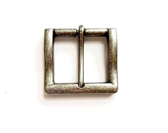 Rustic Heel Bar Antique Silver Belt Buckle, Fits 1 1/2 wide belt, Interchangeable belt buckle, Unisex buckle, Replacement Metal Buckle