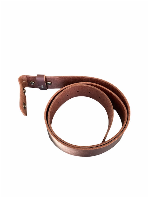 Italian Calfskin Genuine Leather Dress Belt Strap with Snaps 1(25mm) Wide