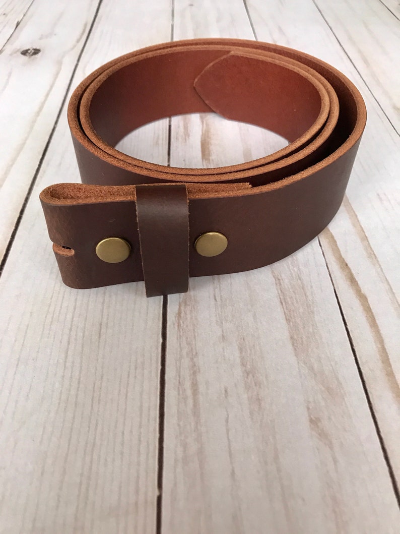 Brown fullgrain leather belt Interchangeable snap belt 1 Etsy