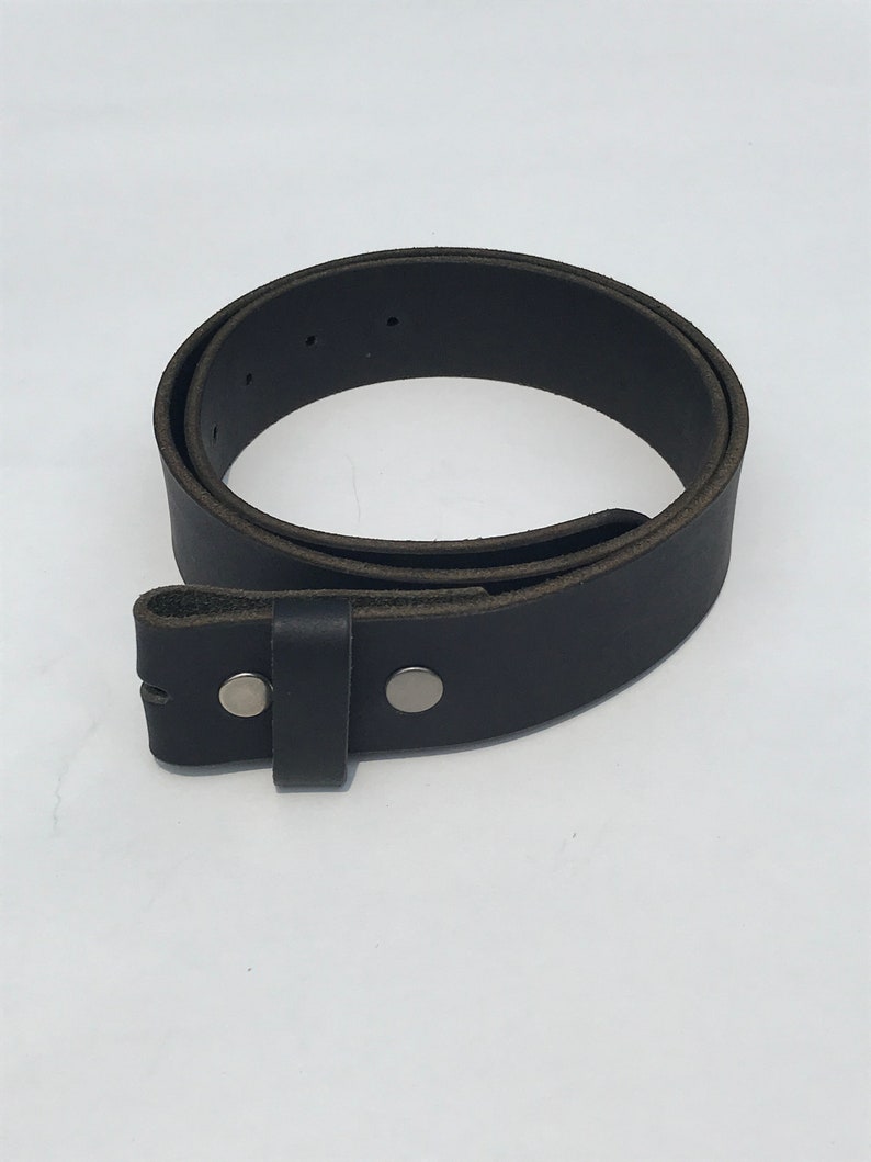 Black Full-Grain Leather Belt Interchangeable Snap Belt | Etsy