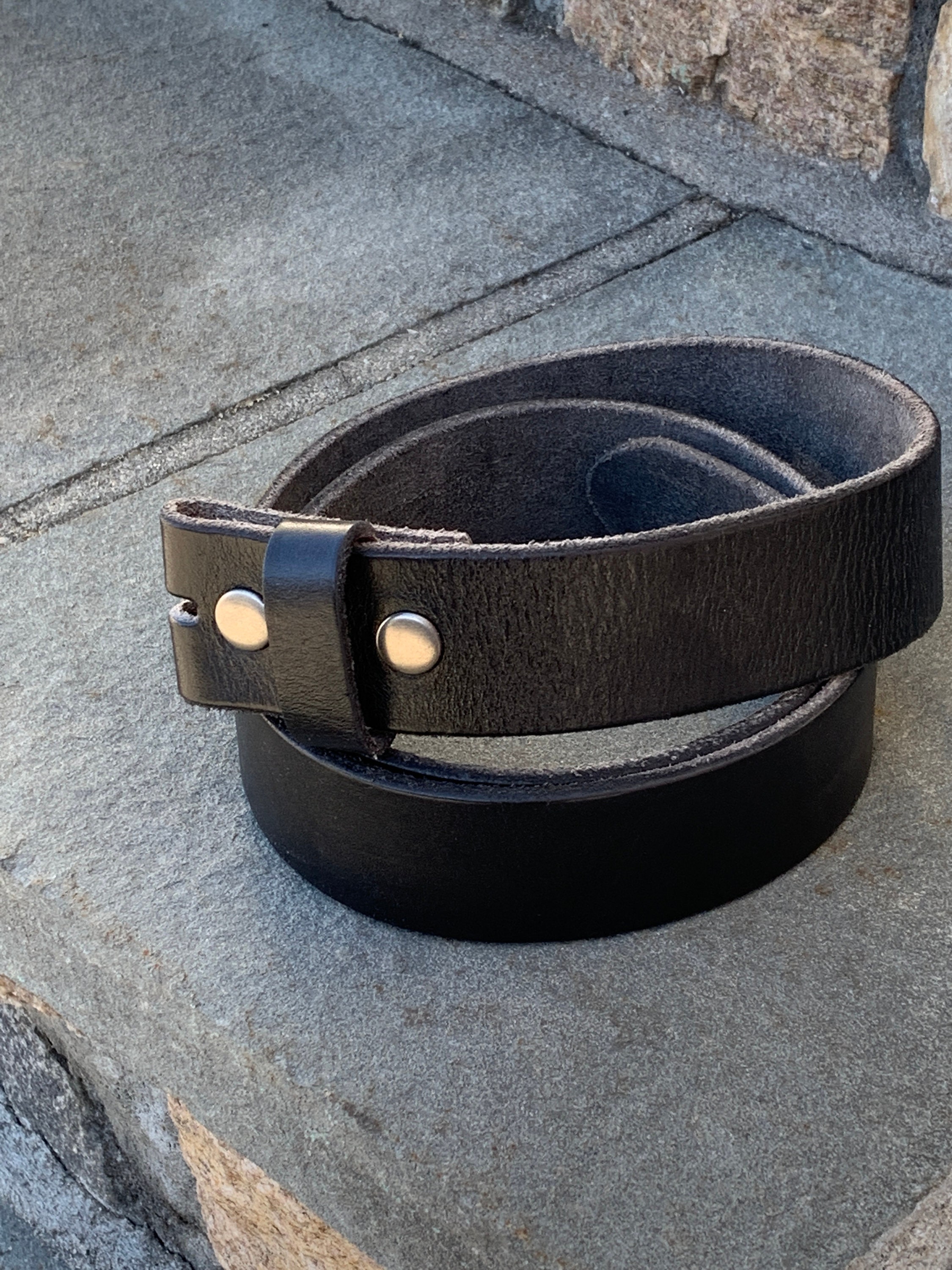 Black Premium Fullgrain Leather Belt Cowhide Leather Etsy UK