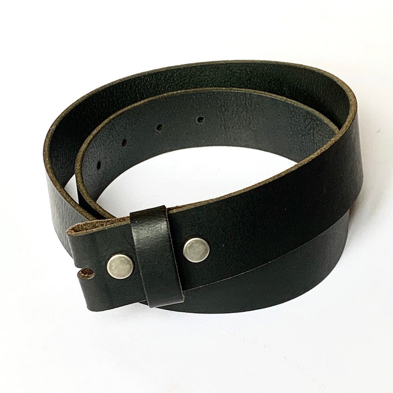 Black Full-grain Leather Belt Interchangeable Snap Belt - Etsy