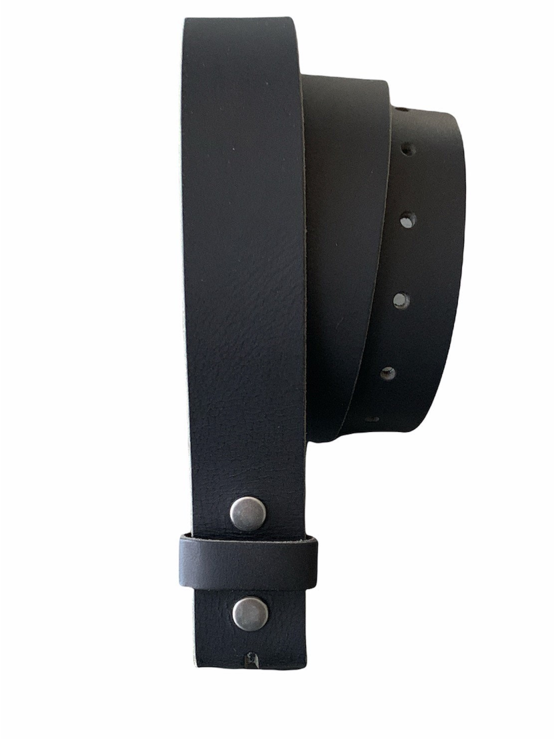 Black Fullgrain Leather Belt Interchangeable Snap Belt Etsy