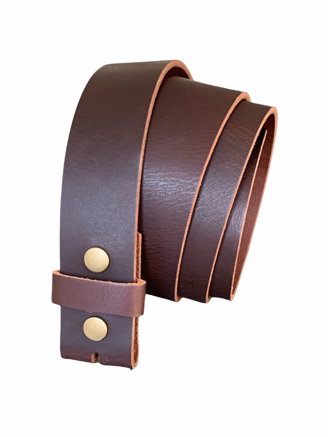 Brown Full Grain Leather Belt Interchangeable Snap Belt 11/2 - Etsy