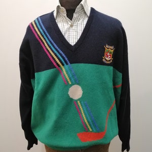 Sweater vintage Pringle Sports XL wool  100 % Pullover