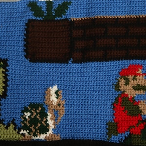 Super Mario Bros. Inspiriert Pfropfen Decke Quadrat Szene 4