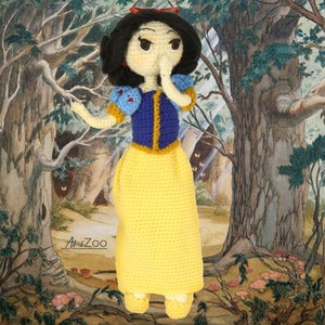 Fairytale Princess Snow White Inspired Crochet Amigurumi Doll Pattern