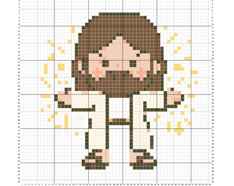 Patrón de bordado de Jesús - Arte religioso