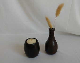 Twig pot & Candle Set, Rustic Set