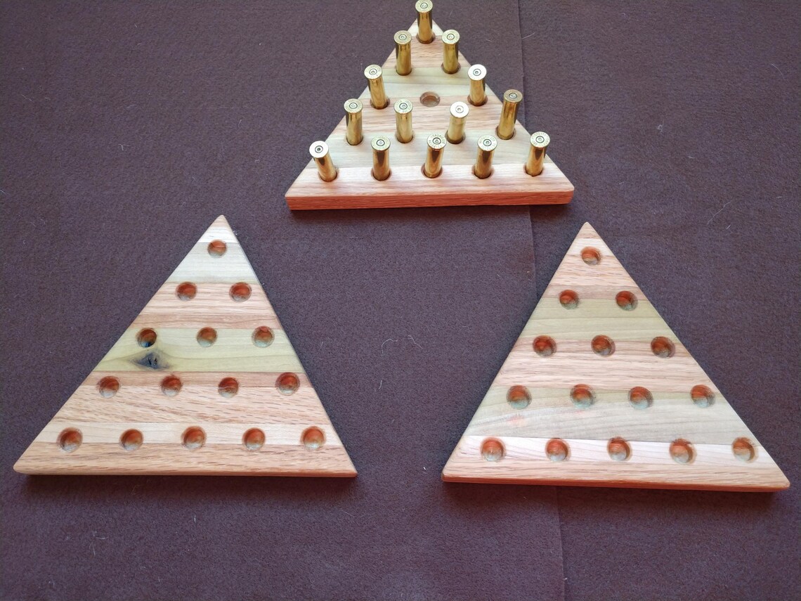 Triangle Peg Game Handcrafted in the USA Etsy