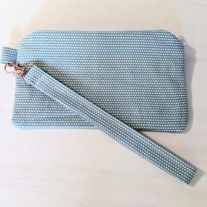 Bolso de lunares de algodón/cartera/bolso de mano/bolsa de maquillaje/bolsa con cremallera/bolso de mano/monedero para teléfono