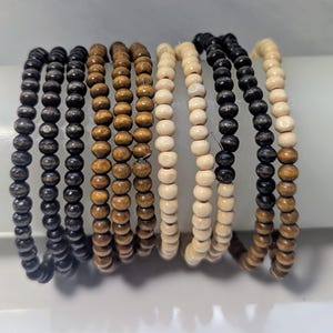 Multicolor Wood Bead Bracelet//Boho// Wood Bead Bracelet//Bangle// Birthday Gift//Multi strand Bracelet// Wood Jewelry// Men&#39;s Bracelet