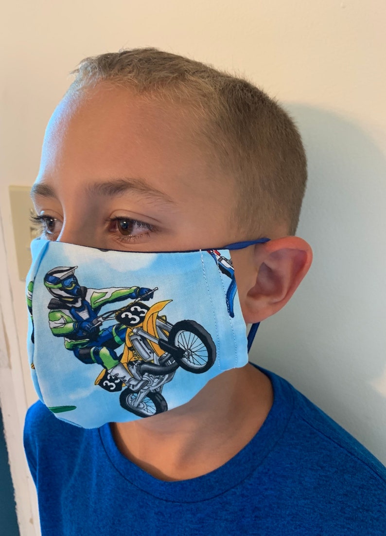 Motorcycle Theme Face Mask Dirt Bike Etsy