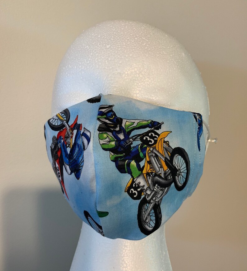 Motorcycle Theme Face Mask Dirt Bike Etsy
