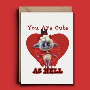 Sie sind süß wie die Hölle, Nadel gefilzt Kult des Lammes Valentinstag Jahrestag Freundschaft Geburtstag für ihn für sie für sie für ihre Lieben