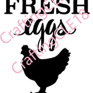 Farm Fresh Eggs Laid Daily SVG Instant Download