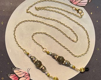 Mystic Glasses Chain, handmade eyeglasses chain, eye glass chain, witchy gift for her, goth accessories, whimsigoth jewelry, boho, simple