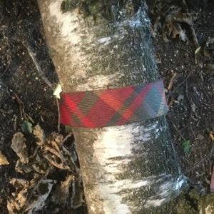 Maple Leaf Tartan Choker, Maple Leaf Tartan Hairband, Tartan Alice band, plaid choker, Plaid Hairband, Plaid Alice band