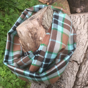 Thompson Hunting tartan infinity scarf, Thompson plaid infinity scarf