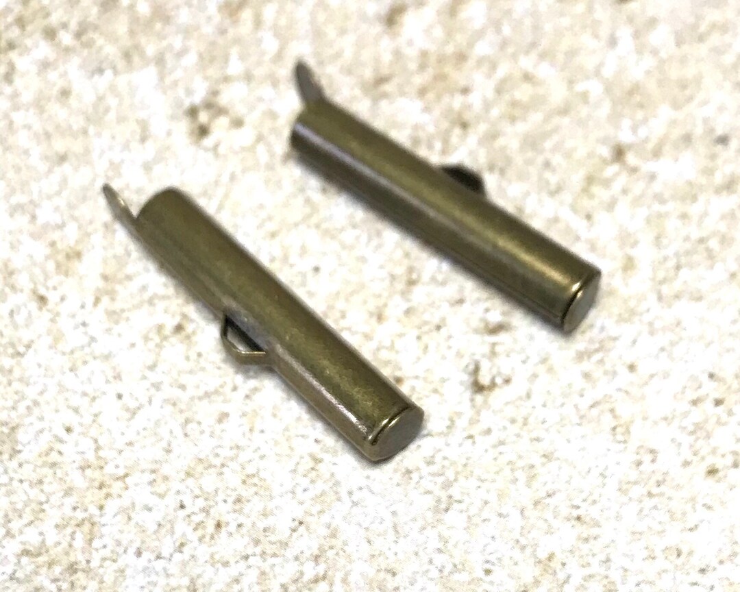 Antique Bronze Brass Slide on Clasp Tube / 26MM / Choice of 1 Etsy