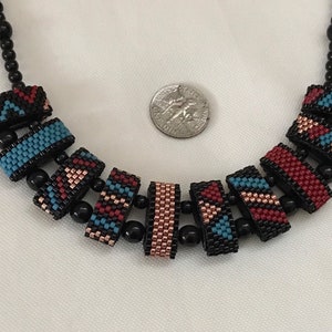 Unique Hand Beaded Necklace / Statement Necklace