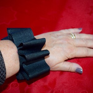 Modern black or silver blue wavy cuff
