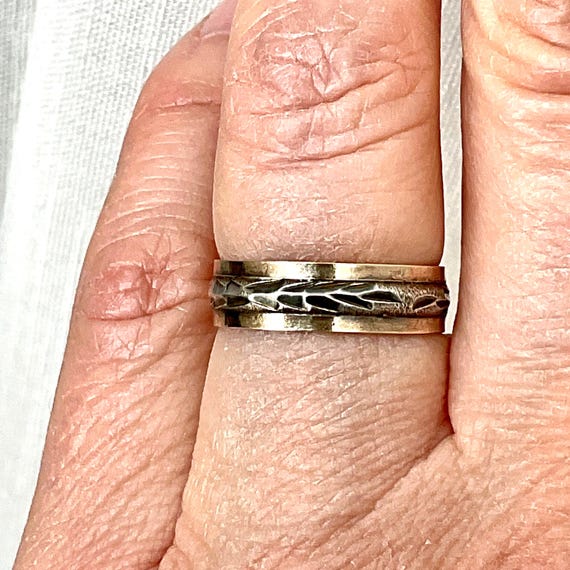Art Deco RING Gold 18K & Sterling 950 Hallmarks- Vintage c1930 Ring- Unique Design- Vintage Jewel from France