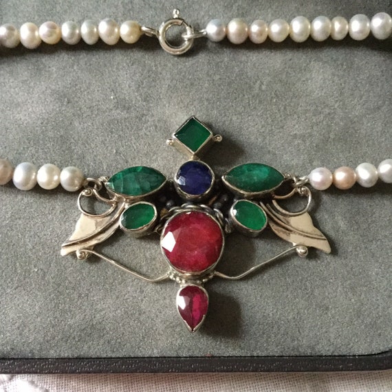 UNIQUE VINTAGE DESIGNER Emerald, Ruby, Sapphire, … - image 4
