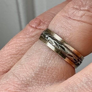Art Deco RING Gold 18K & Sterling 950 Hallmarks- Vintage c1930 Ring- Unique Design- Vintage Jewel from France image 3