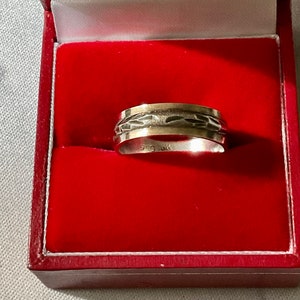 Art Deco RING Gold 18K & Sterling 950 Hallmarks- Vintage c1930 Ring- Unique Design- Vintage Jewel from France image 7