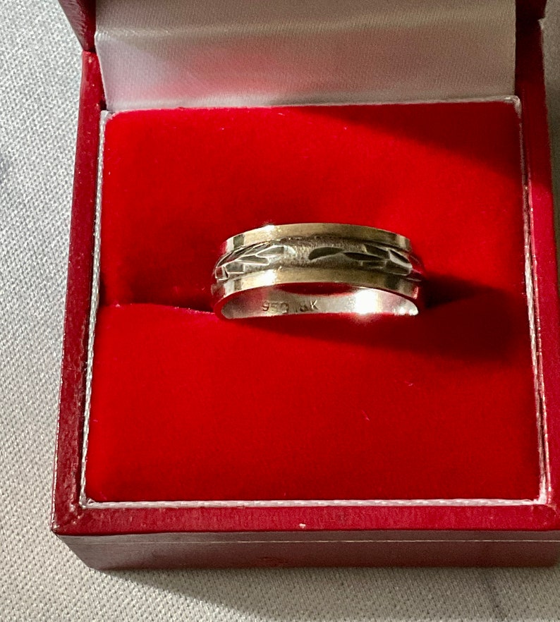 Art Deco RING Gold 18K & Sterling 950 Hallmarks- Vintage c1930 Ring- Unique Design- Vintage Jewel from France image 7