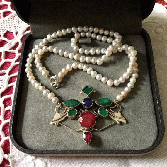 UNIQUE VINTAGE DESIGNER Emerald, Ruby, Sapphire, … - image 8