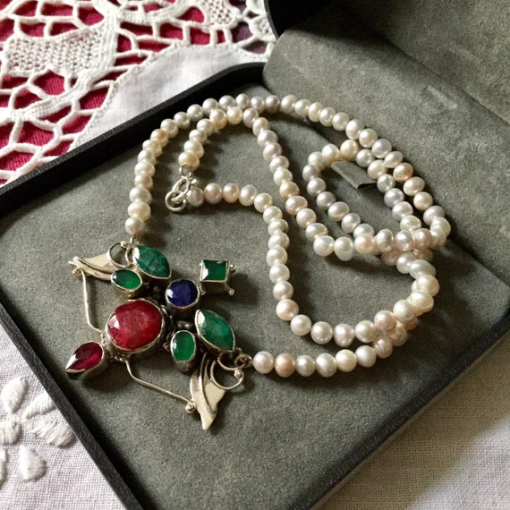 UNIQUE VINTAGE DESIGNER Emerald, Ruby, Sapphire, … - image 5