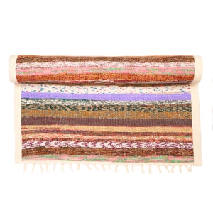 Extra padded Yoga and Meditation Mat, Cotton and Upcycled bild 8