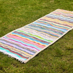 Extra padded Yoga and Meditation Mat, Cotton and Upcycled bild 9