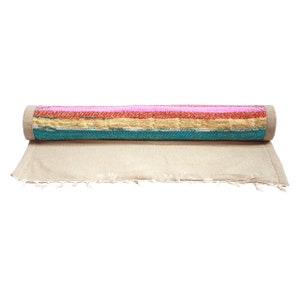 Extra padded Yoga and Meditation Mat, Cotton and Upcycled bild 10