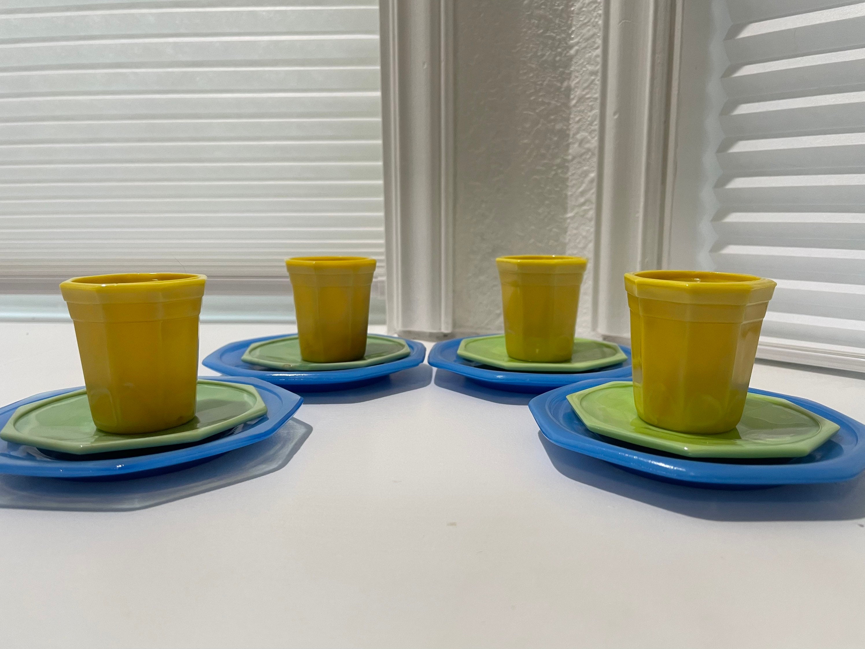 Slag Glass Akro Agate Children’s Dishes/Tea Set
