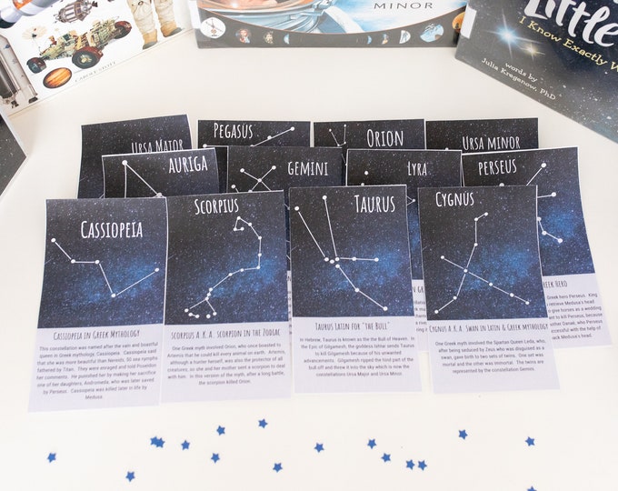 Myths and Constellations Flash Card Set Etsy