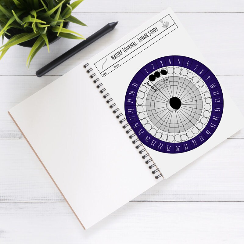 Lunar Phenology Wheel and Free Moon Phase Guide Insert for - Etsy
