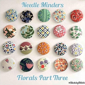 Floral Print Needle Minder Part 3: Embroidery Notion made with Vintage and Modern Fabric