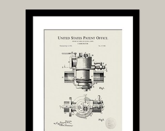 1926 Carburetor Patent Print Automotive Art Garage Decor Car Part Art Mechanic Gift Patent Print Download Digital Prints Car Blueprint Art