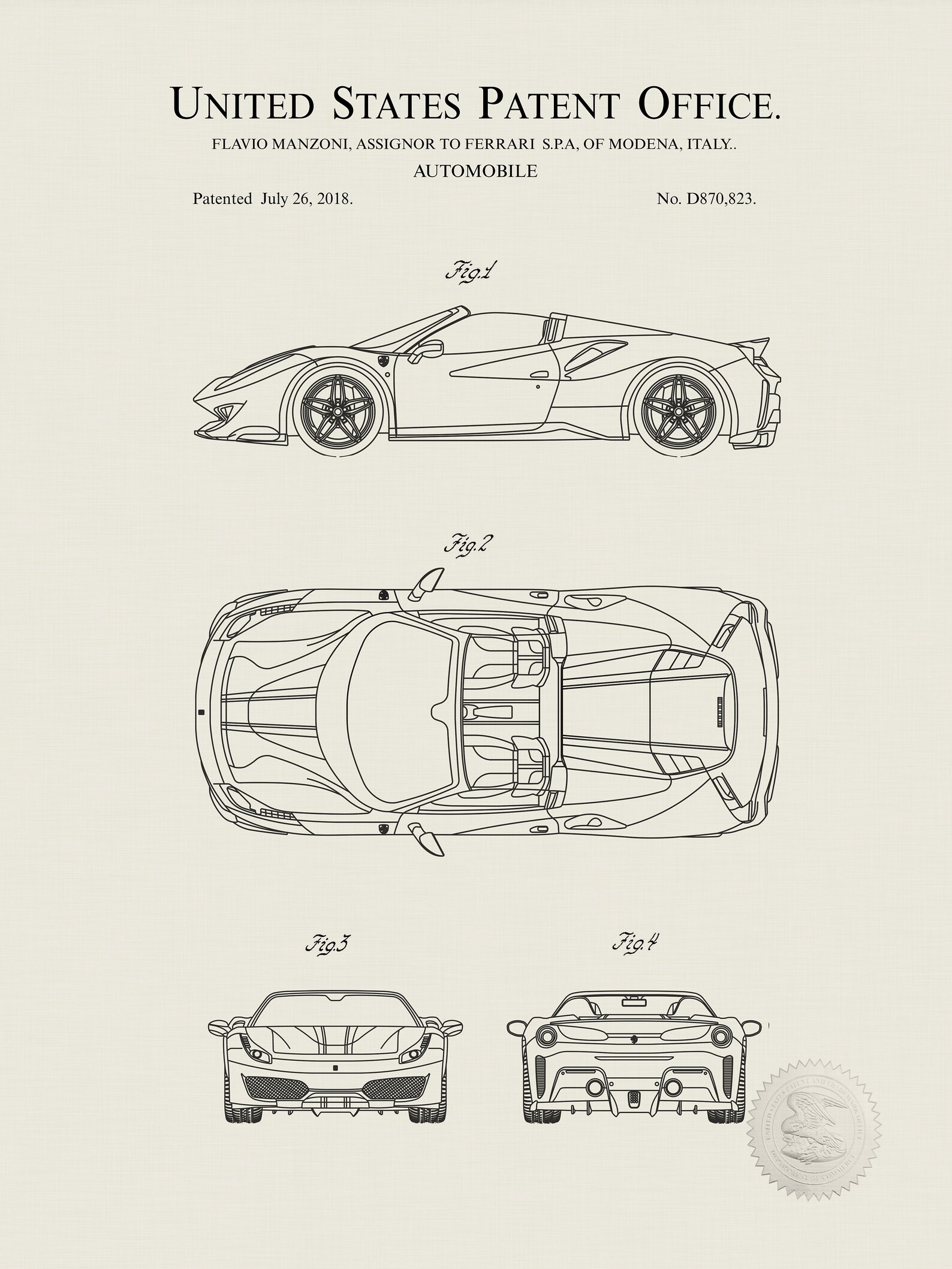 Patent pending ferrari