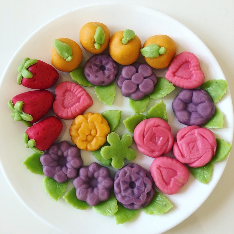 Marzipan Fruit Candies, filled pistachio or chocolate covered, Vegan Sweets (Keto Option) image 9