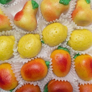 Marzipan Fruit Candies, filled pistachio or chocolate covered, Vegan Sweets (Keto Option) image 5