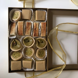 Marzipan Fruit Candies, filled pistachio or chocolate covered, Vegan Sweets (Keto Option) pistachio stuffed