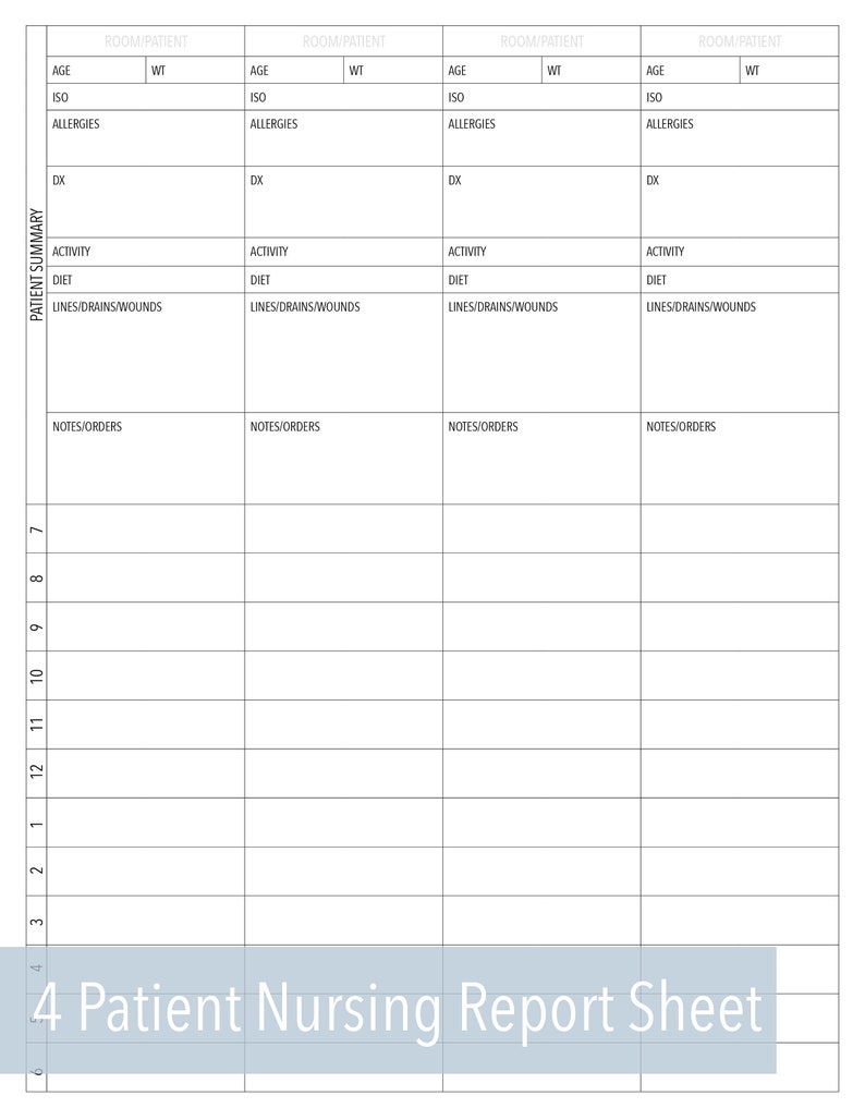 free-printable-nurse-report-sheets