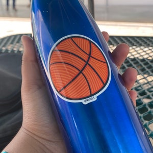 Basketball Ball with Patterns, Waterproof Sticker image 3