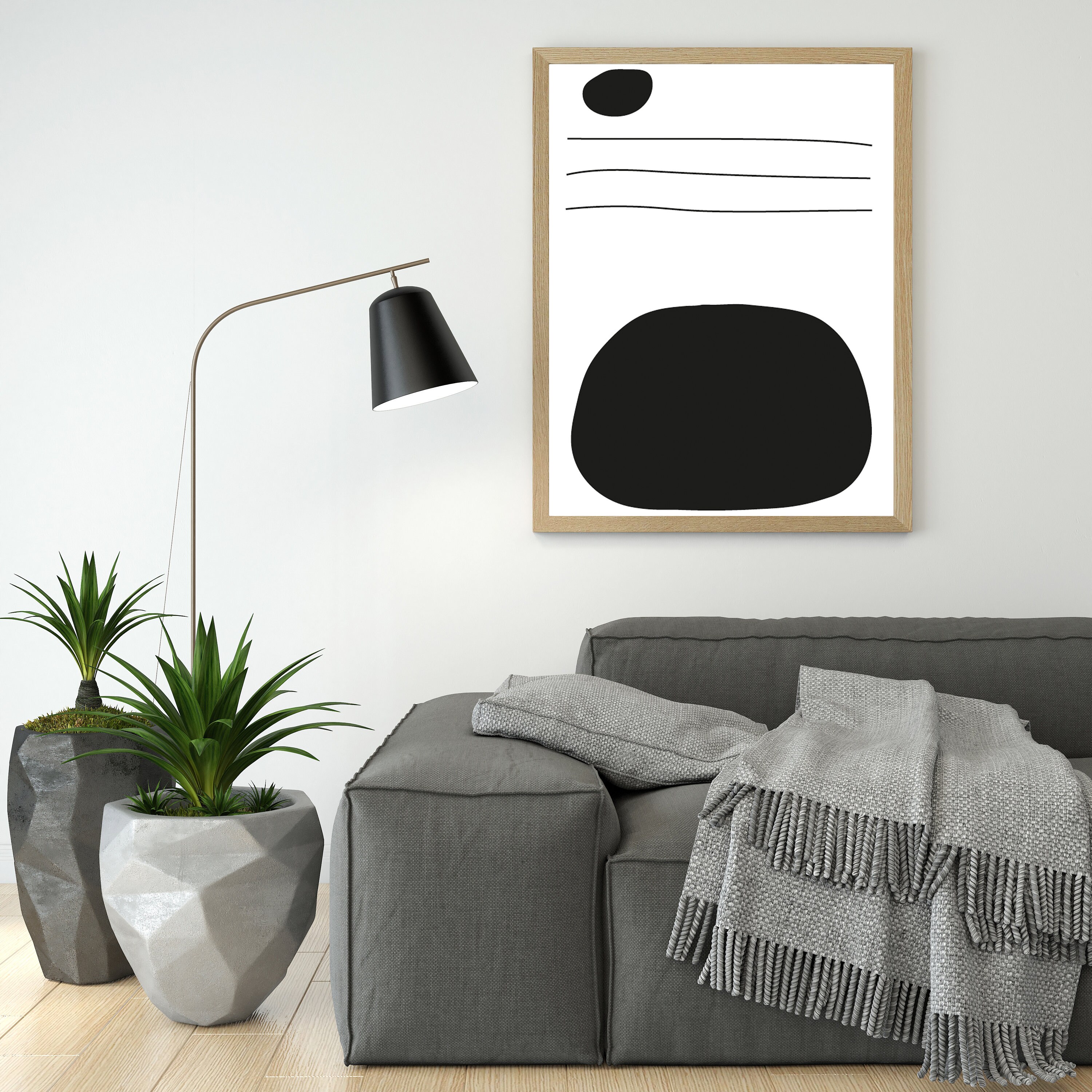 Neutral Minimalist Printable Modern Boho Wall Art Minimalism - Etsy