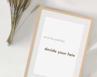 Positive affirmation wall art, Inspirational quotes daily reminder printable living room decor, Motivational quote printable minimal poster